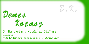 denes kotasz business card